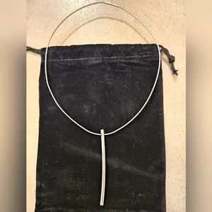 Linda Meyer Gold stainless and pave diamond pendant necklace. Sparkles.